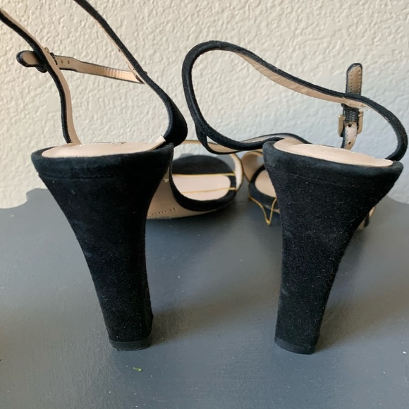 $58🔥New LKBENNETT black&gold sandals size 9.5US - Picture 3 of 5